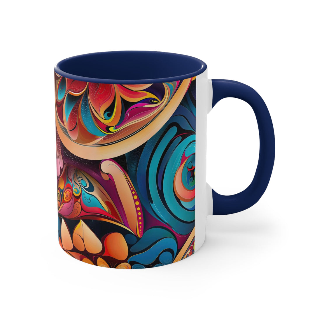 Vibrant Floral Essence - Accent Coffee Mug - Mug - g(0D·IO) - Pink - 11oz -