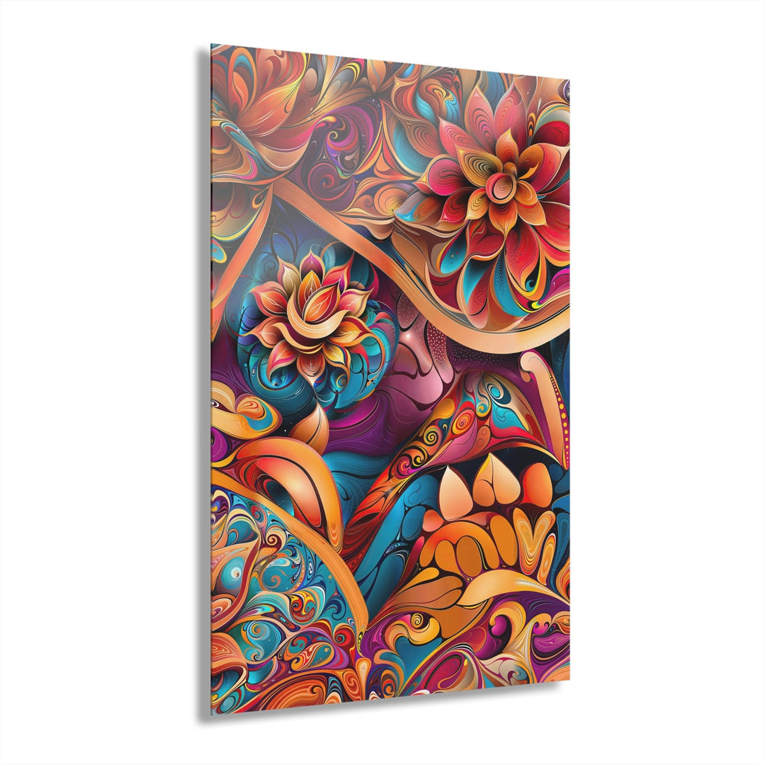 Vibrant Floral Essence - Acrylic Prints (French Cleat Hanging) - Home Decor - g(0D·IO) - 24" x 36" (Vertical) - 0.25'' -