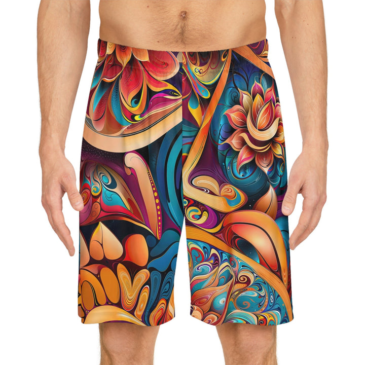 Vibrant Floral Essence - AOP Basketball Shorts - All Over Prints - g(0D·IO) - Seam thread color automatically matched to design - XS -