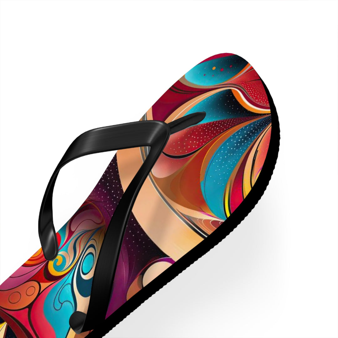 Vibrant Floral Essence - Flip Flops - Shoes - g(0D·IO) - XL - Black sole -