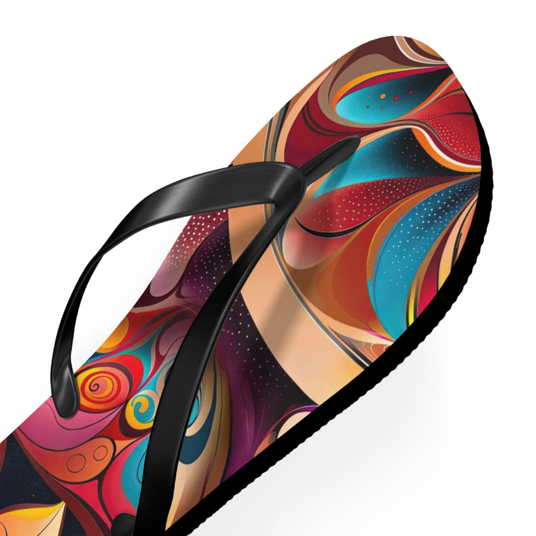 Vibrant Floral Essence - Flip Flops - Shoes - g(0D·IO) - XL - Black sole -