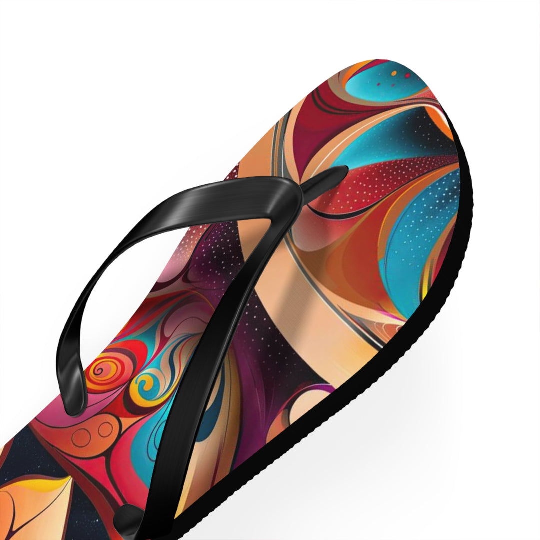 Vibrant Floral Essence - Flip Flops - Shoes - g(0D·IO) - XL - Black sole -