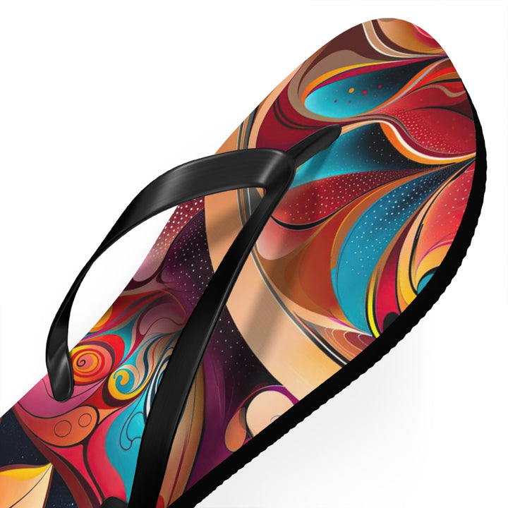 Vibrant Floral Essence - Flip Flops - Shoes - g(0D·IO) - XL - Black sole -