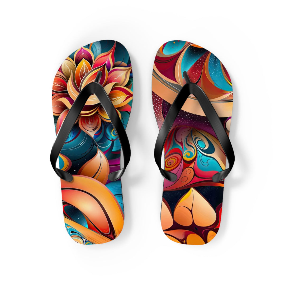 Vibrant Floral Essence - Flip Flops - Shoes - g(0D·IO) - M - Black sole -