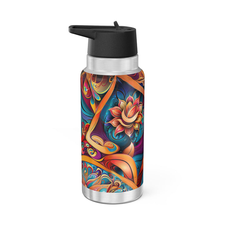 Vibrant Floral Essence - Gator Tumbler 32oz - Mug - g(0D·IO) - Silver - 32oz -