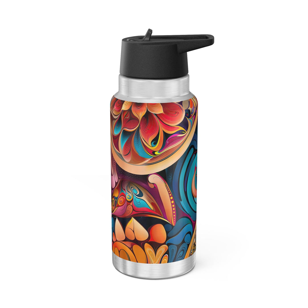 Vibrant Floral Essence - Gator Tumbler 32oz - Mug - g(0D·IO) - Silver - 32oz -