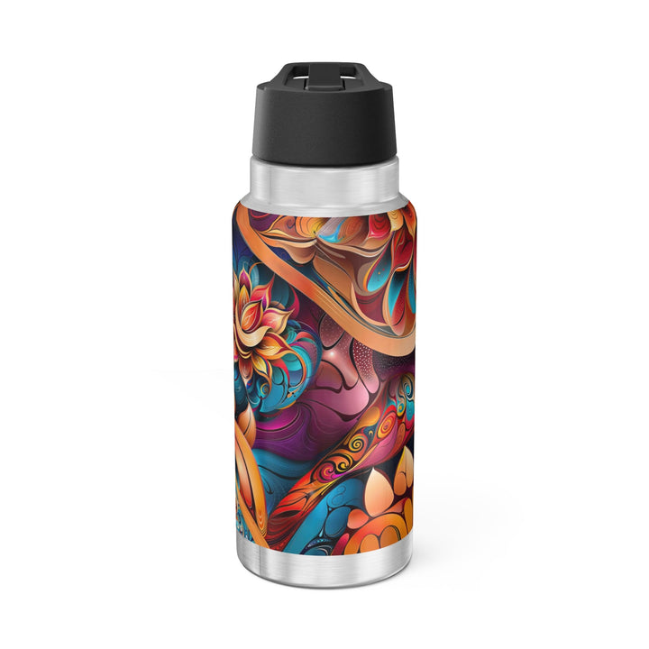 Vibrant Floral Essence - Gator Tumbler 32oz - Mug - g(0D·IO) - Silver - 32oz -