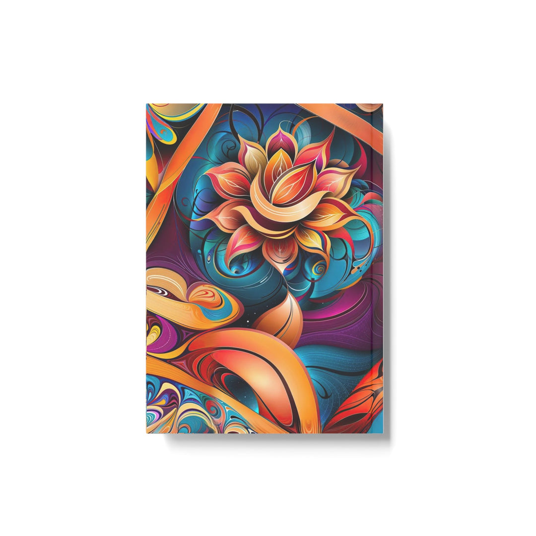 Vibrant Floral Essence - Hard Backed Journal - Paper products - g(0D·IO) - Graph - A5 - White