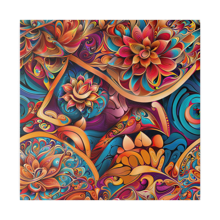 Vibrant Floral Essence - Matte Canvas - Canvas - g(0D·IO) - 32" x 32" (Square) - 0.75'' -