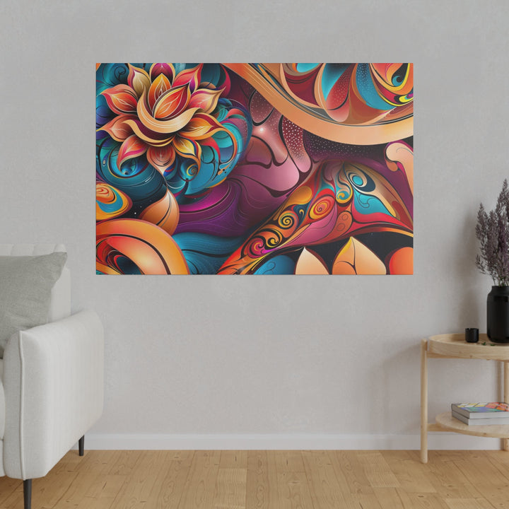 Vibrant Floral Essence - Matte Canvas - Canvas - g(0D·IO) - 32" x 32" (Square) - 0.75'' -