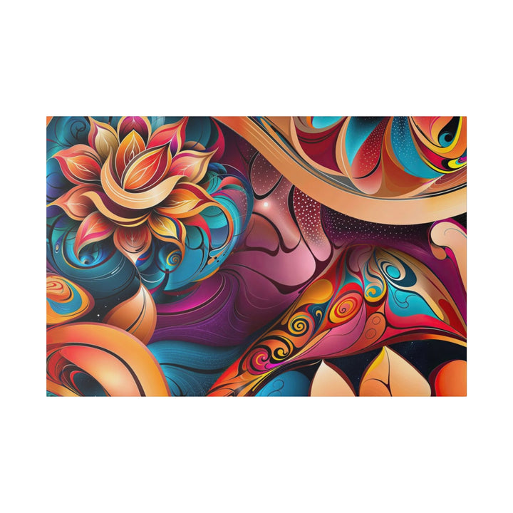 Vibrant Floral Essence - Matte Canvas - Canvas - g(0D·IO) - 48″ x 32″ (Horizontal) - 0.75'' -