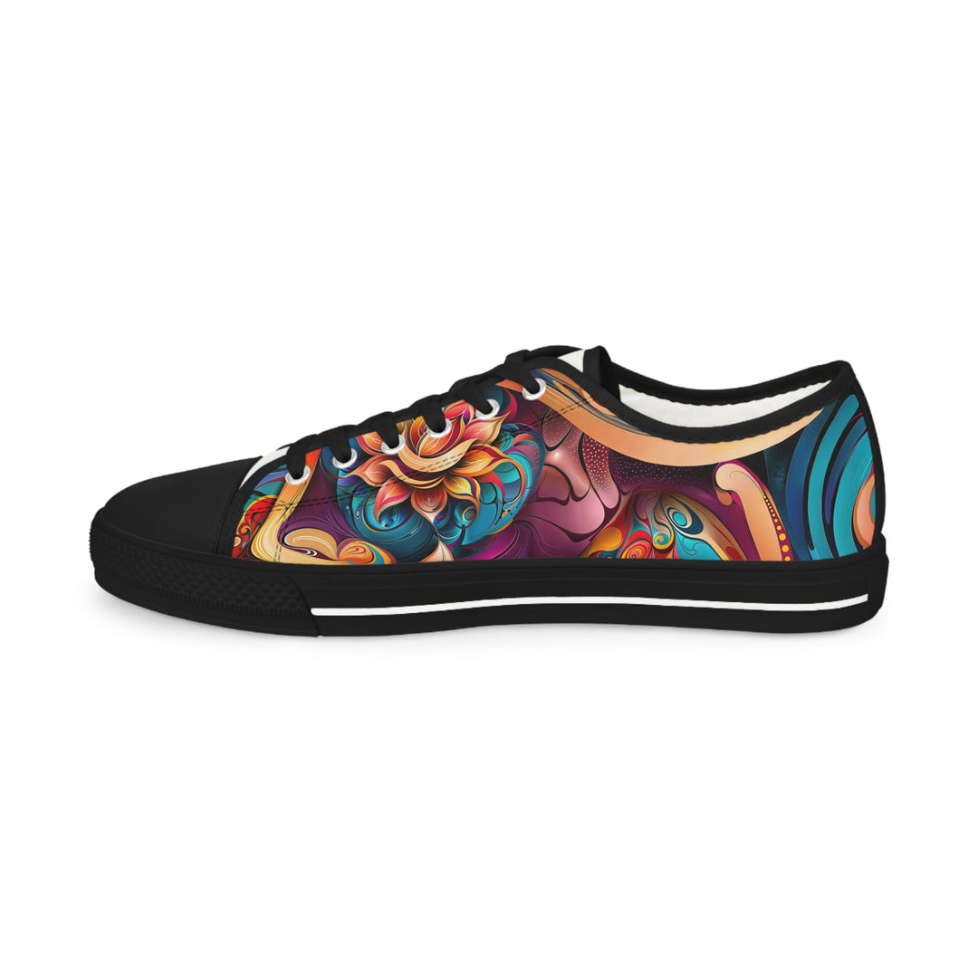 Vibrant Floral Essence - Men's Lowtop Sneakers - Shoes - g(0D·IO) - US 5 - Black sole -