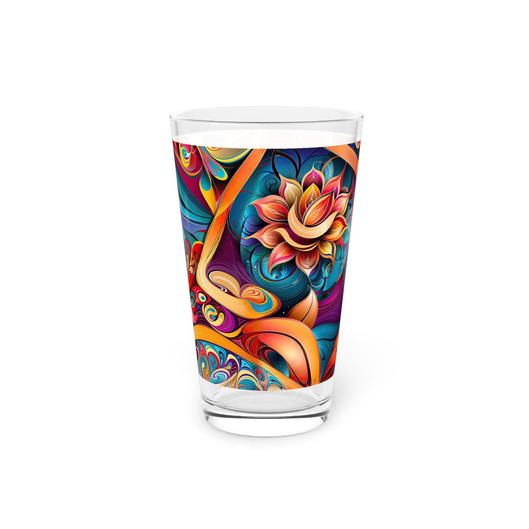 Vibrant Floral Essence - Pint Glass - Mug - g(0D·IO) - 16oz - -