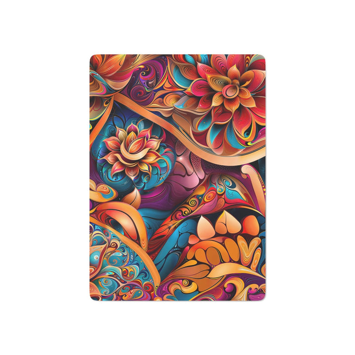 Vibrant Floral Essence - Poker Cards - Paper products - g(0D·IO) - 2.47" x 3.47" - White - Semi Glossy