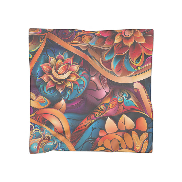 Vibrant Floral Essence - Poly Scarf - Accessories - g(0D·IO) - Poly voile - 25" × 25" -