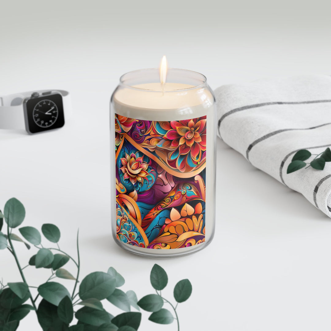 Vibrant Floral Essence - Scented Candle - Home Decor - g(0D·IO) - Vanilla Bean - 13.75oz -