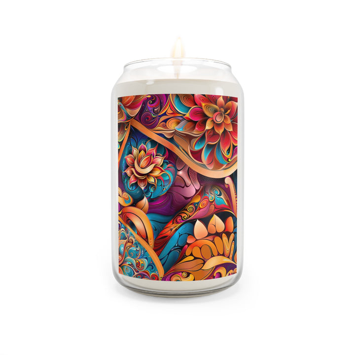 Vibrant Floral Essence - Scented Candle - Home Decor - g(0D·IO) - Vanilla Bean - 13.75oz -