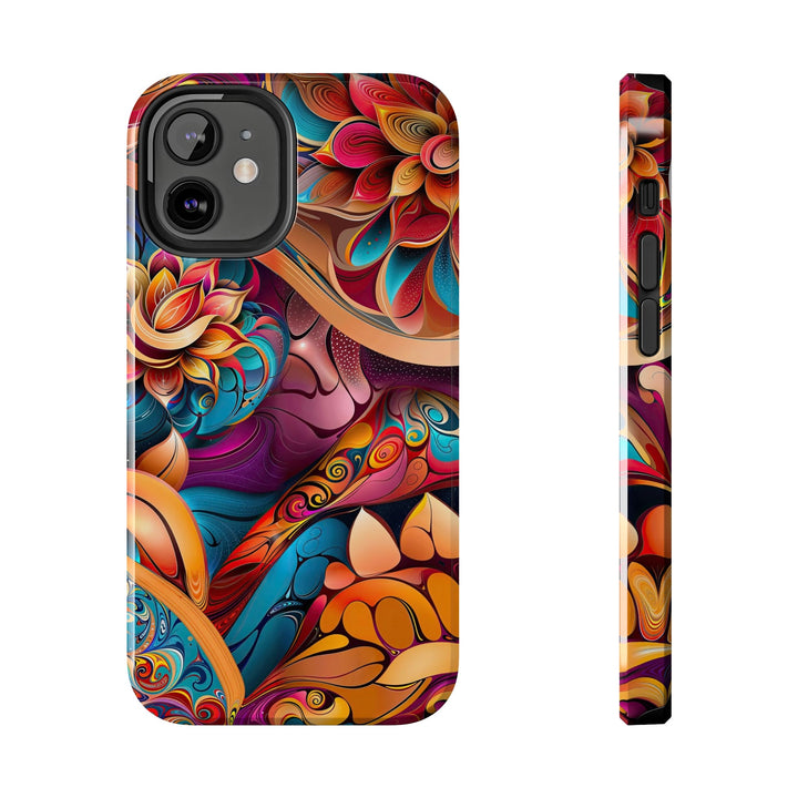 Vibrant Floral Essence - Tough Phone Case - Phone Case - g(0D·IO) - iPhone 12 Mini - -