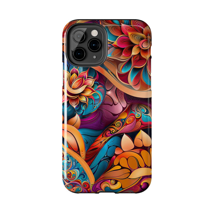 Vibrant Floral Essence - Tough Phone Case - Phone Case - g(0D·IO) - iPhone 13 Mini - -