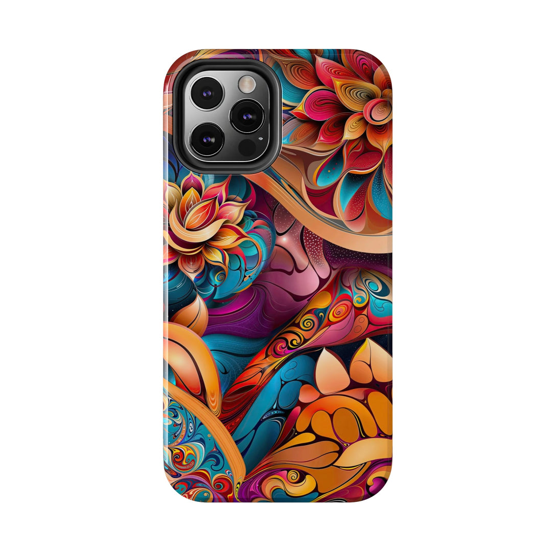 Vibrant Floral Essence - Tough Phone Case - Phone Case - g(0D·IO) - iPhone 13 Mini - -