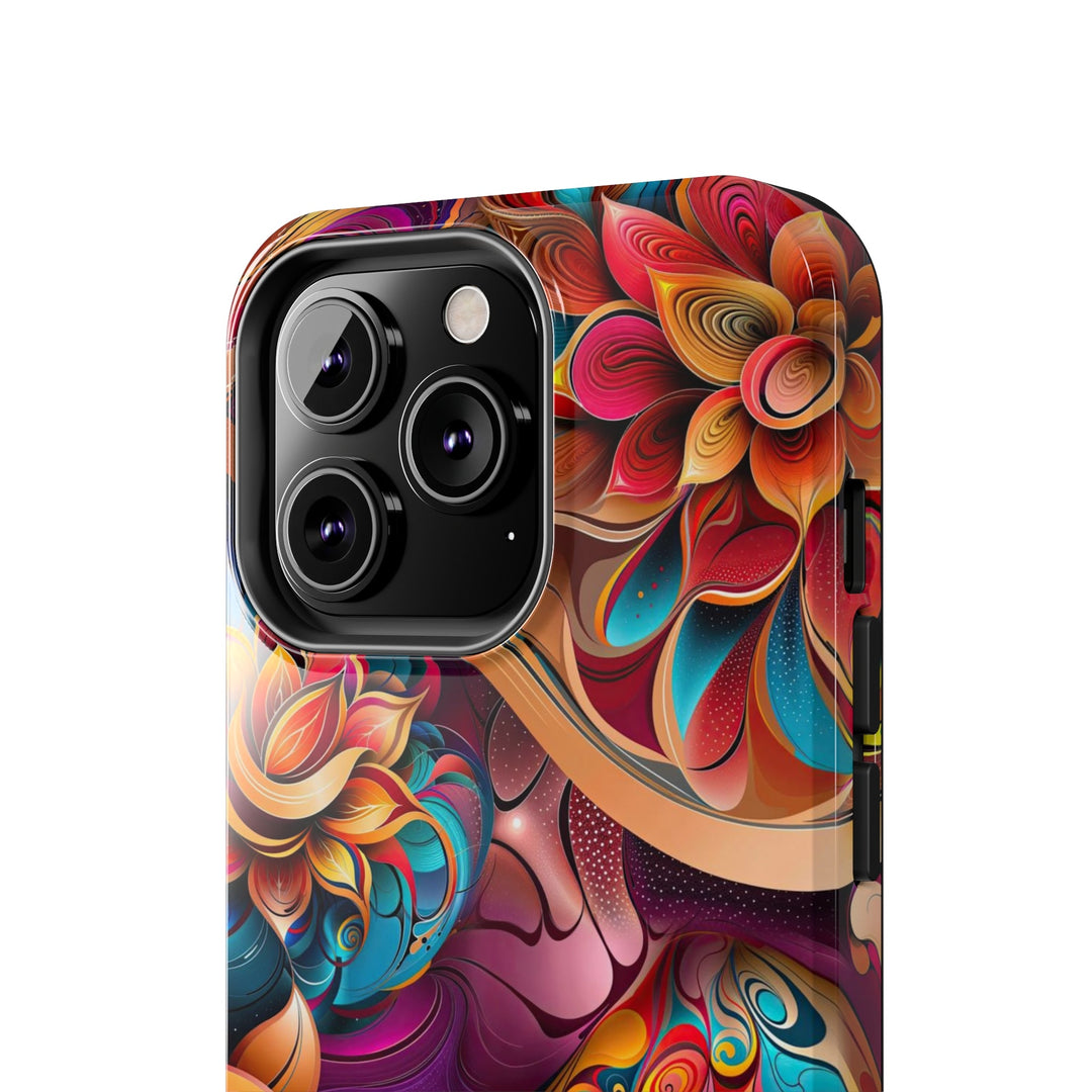 Vibrant Floral Essence - Tough Phone Case - Phone Case - g(0D·IO) - iPhone 13 Mini - -