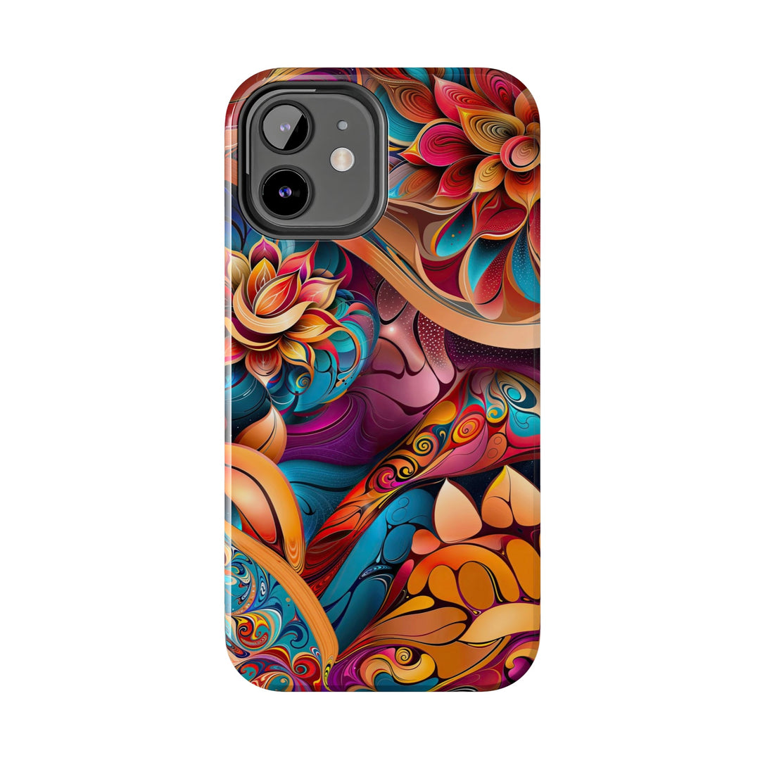 Vibrant Floral Essence - Tough Phone Case - Phone Case - g(0D·IO) - iPhone 13 Mini - -