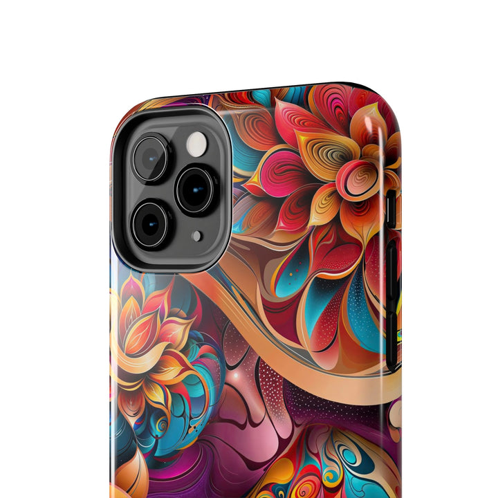 Vibrant Floral Essence - Tough Phone Case - Phone Case - g(0D·IO) - iPhone 13 Mini - -