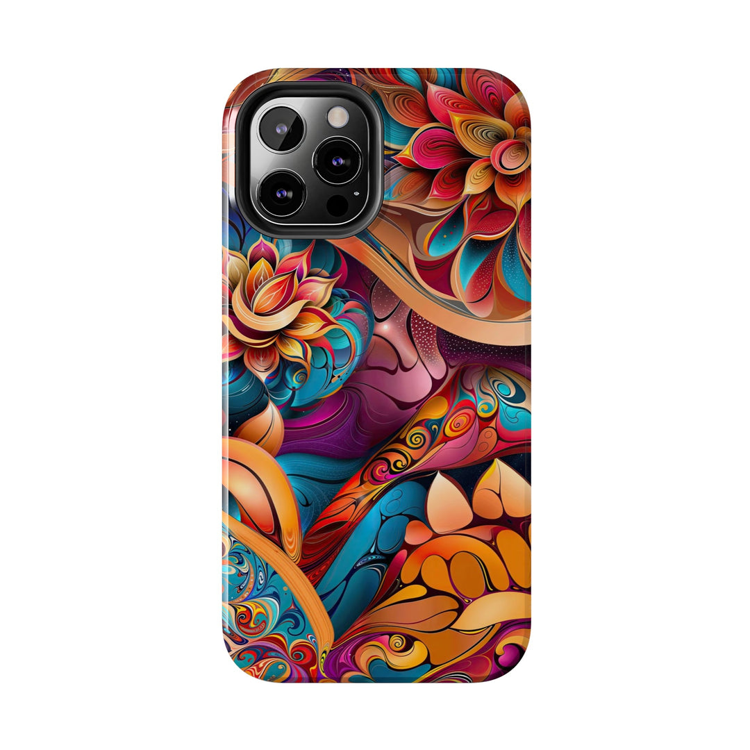 Vibrant Floral Essence - Tough Phone Case - Phone Case - g(0D·IO) - iPhone 13 Mini - -