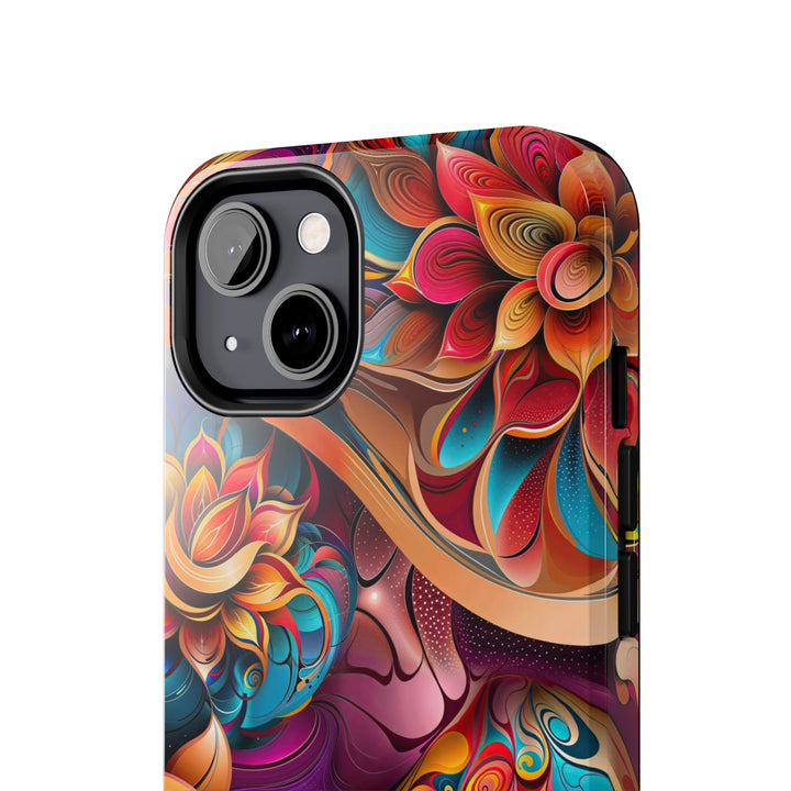 Vibrant Floral Essence - Tough Phone Case - Phone Case - g(0D·IO) - iPhone 13 Mini - -