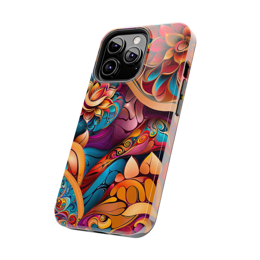 Vibrant Floral Essence - Tough Phone Case - Phone Case - g(0D·IO) - iPhone 13 Mini - -