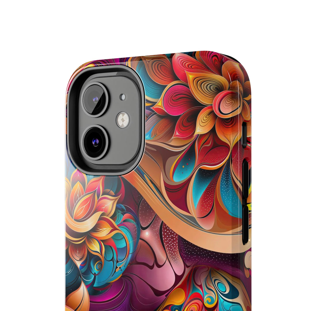 Vibrant Floral Essence - Tough Phone Case - Phone Case - g(0D·IO) - iPhone 13 Mini - -