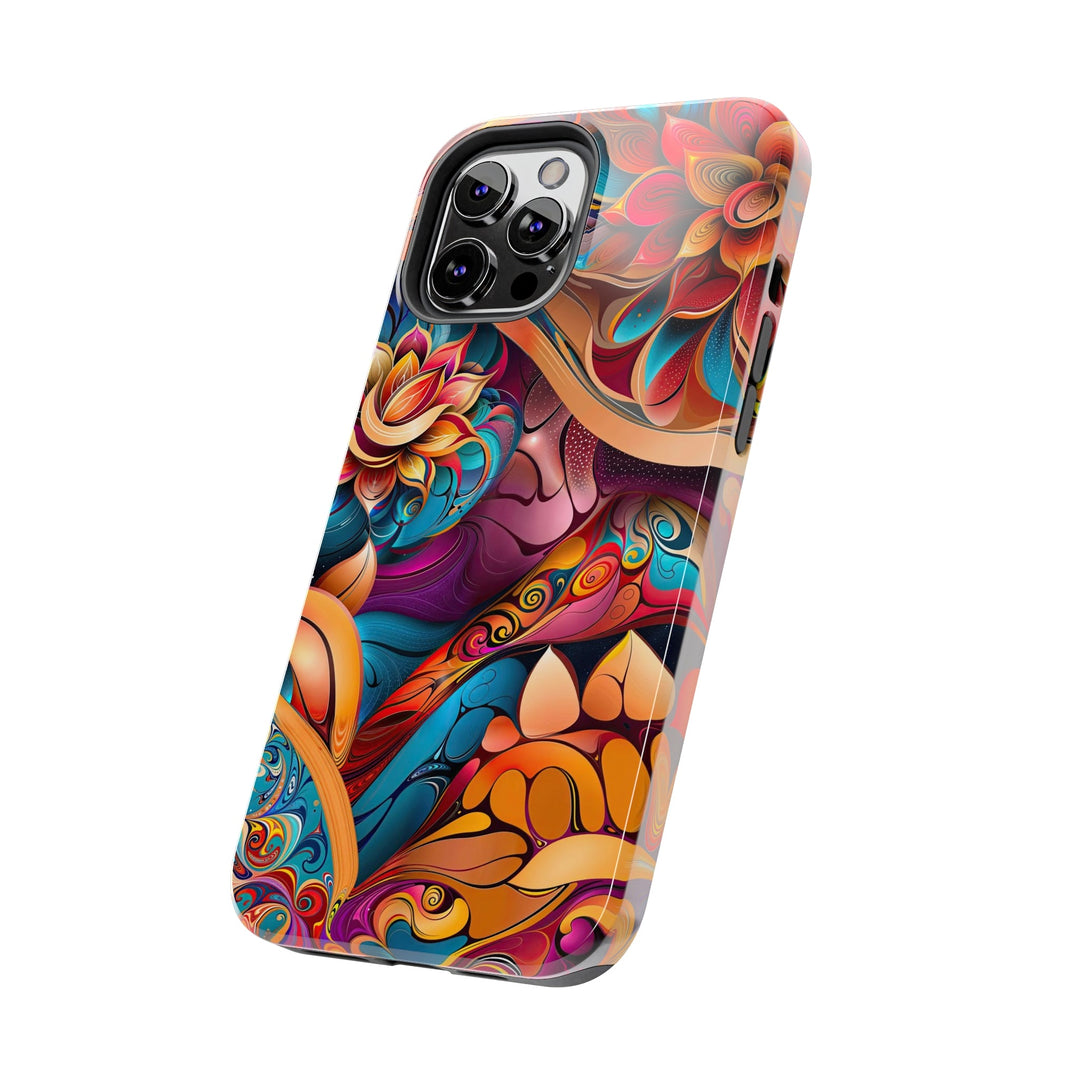 Vibrant Floral Essence - Tough Phone Case - Phone Case - g(0D·IO) - iPhone 13 Mini - -