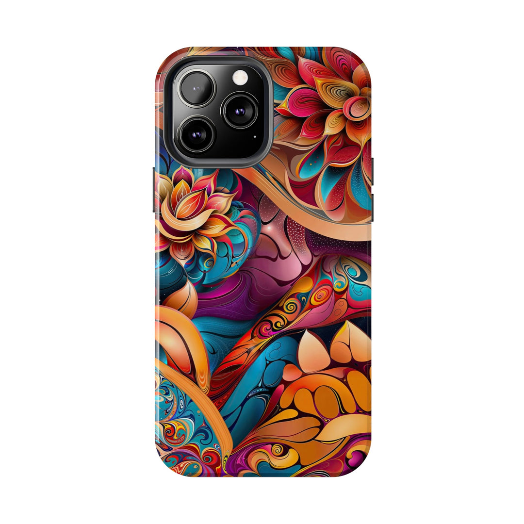 Vibrant Floral Essence - Tough Phone Case - Phone Case - g(0D·IO) - iPhone 13 Mini - -