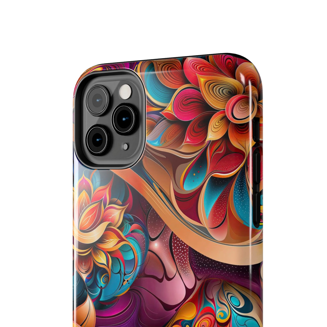 Vibrant Floral Essence - Tough Phone Case - Phone Case - g(0D·IO) - iPhone 13 Mini - -