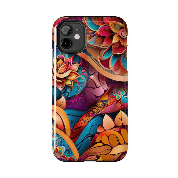 Vibrant Floral Essence - Tough Phone Case - Phone Case - g(0D·IO) - iPhone 13 Mini - -