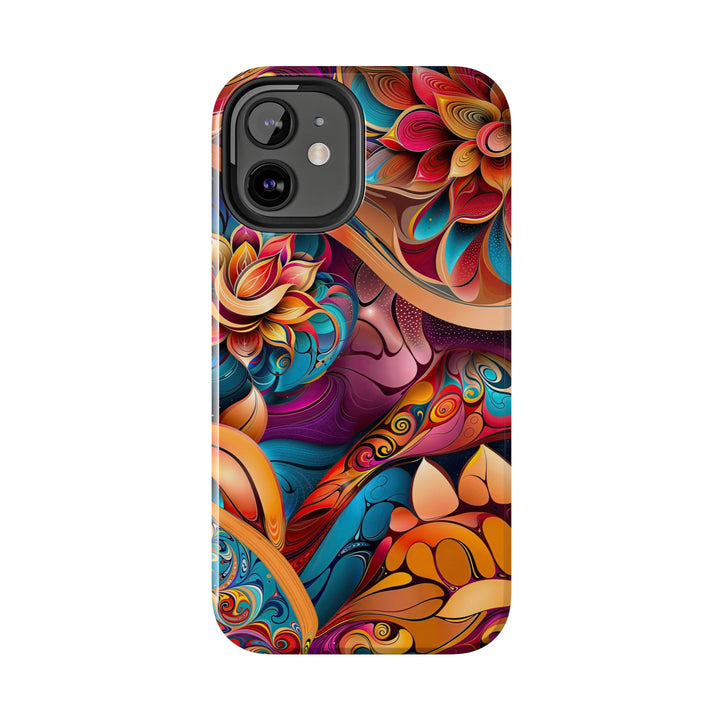 Vibrant Floral Essence - Tough Phone Case - Phone Case - g(0D·IO) - iPhone 13 Mini - -