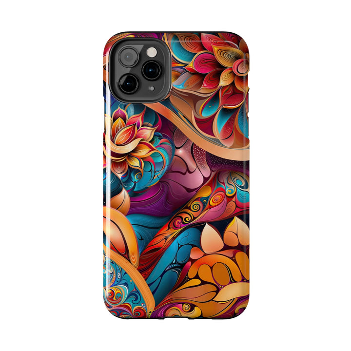 Vibrant Floral Essence - Tough Phone Case - Phone Case - g(0D·IO) - iPhone 13 Mini - -