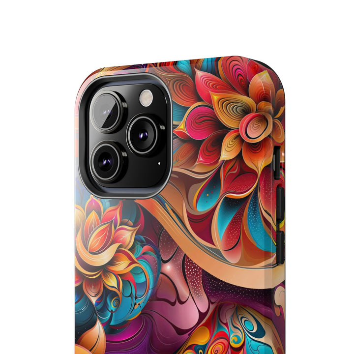 Vibrant Floral Essence - Tough Phone Case - Phone Case - g(0D·IO) - iPhone 13 Mini - -