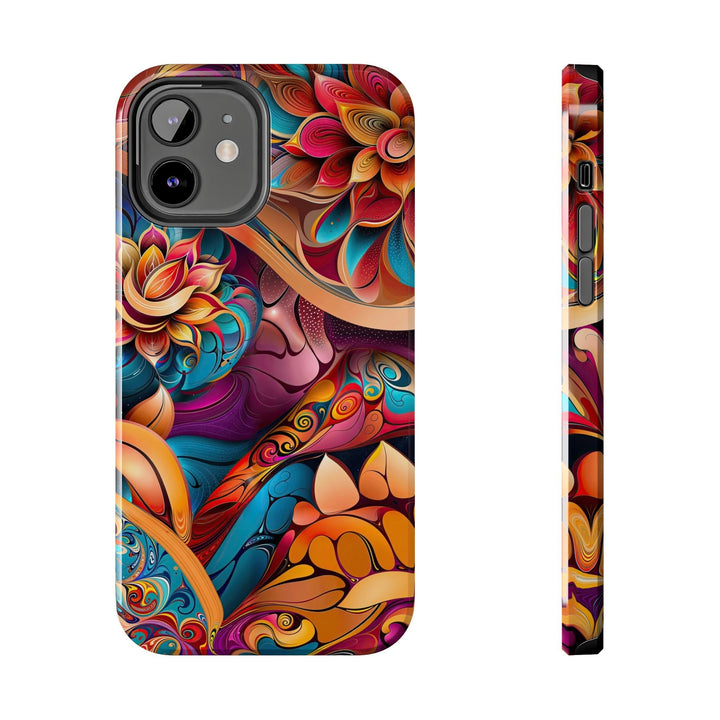 Vibrant Floral Essence - Tough Phone Case - Phone Case - g(0D·IO) - iPhone 12 - -