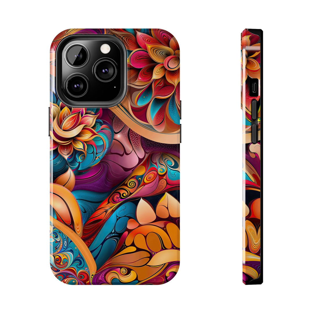 Vibrant Floral Essence - Tough Phone Case - Phone Case - g(0D·IO) - iPhone 13 Pro - -