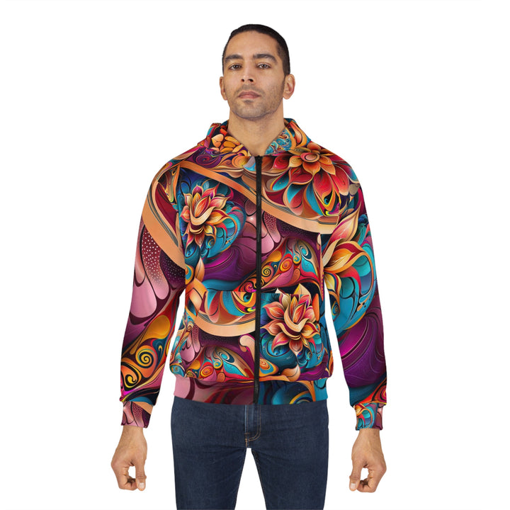 Vibrant Floral Essence - Unisex Zip Hoodie - All Over Prints - g(0D·IO) - XS - -