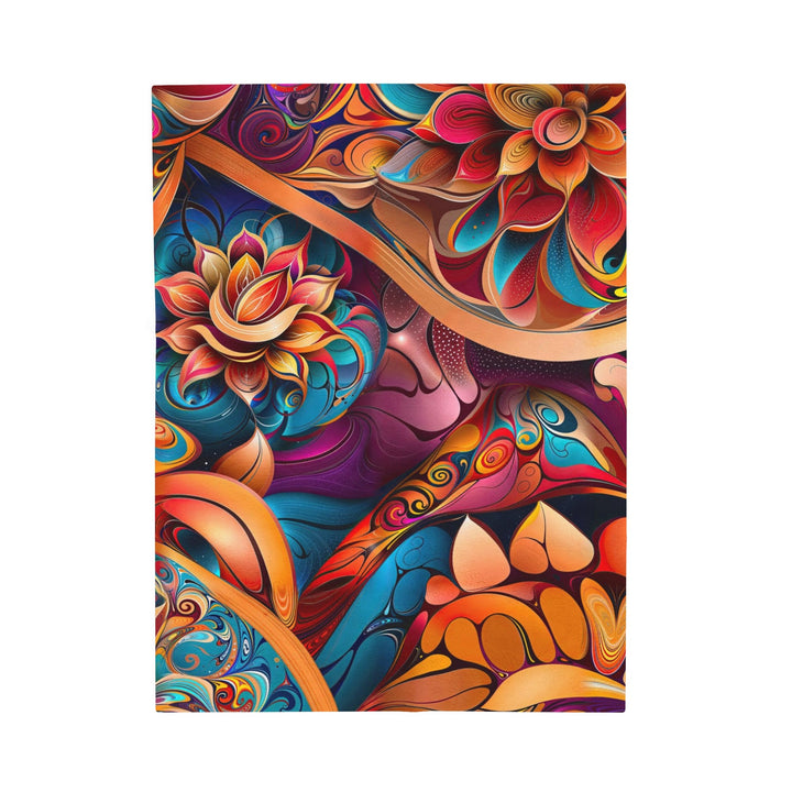 Vibrant Floral Essence - Velveteen Plush Blanket - All Over Prints - g(0D·IO) - 30" × 40" - -