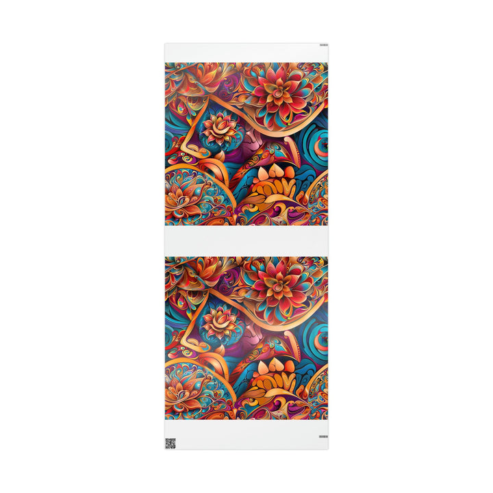 Vibrant Floral Essence - Wrapping Paper - Home Decor - g(0D·IO) - 30'' x 72'' - Glossy -