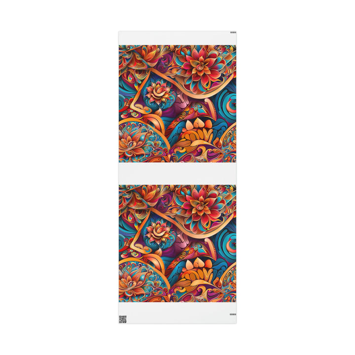 Vibrant Floral Essence - Wrapping Paper - Home Decor - g(0D·IO) - 30'' x 72'' - Matte -