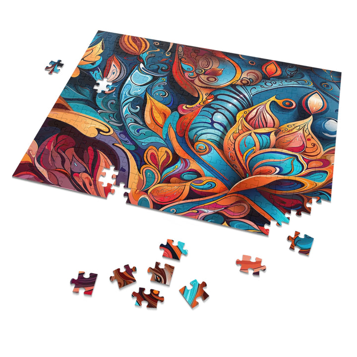 Vibrant Floral Whirls - Jigsaw Puzzle (100, 252, 500, 1000 pieces) - Puzzle - g(0D·IO) - 29.25" × 19.75" (1000 pcs) - -