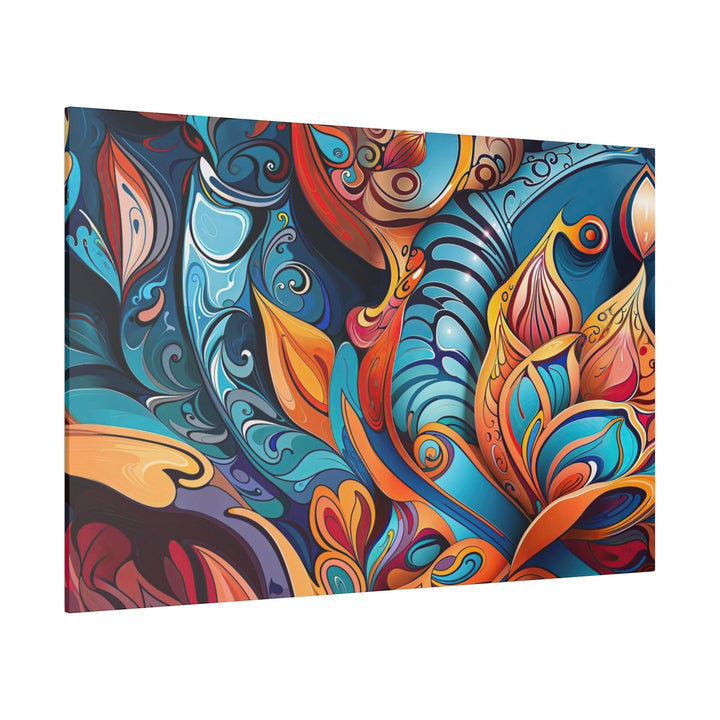 Vibrant Floral Whirls - Matte Canvas - Canvas - g(0D·IO) - 32" x 32" (Square) - 0.75'' -