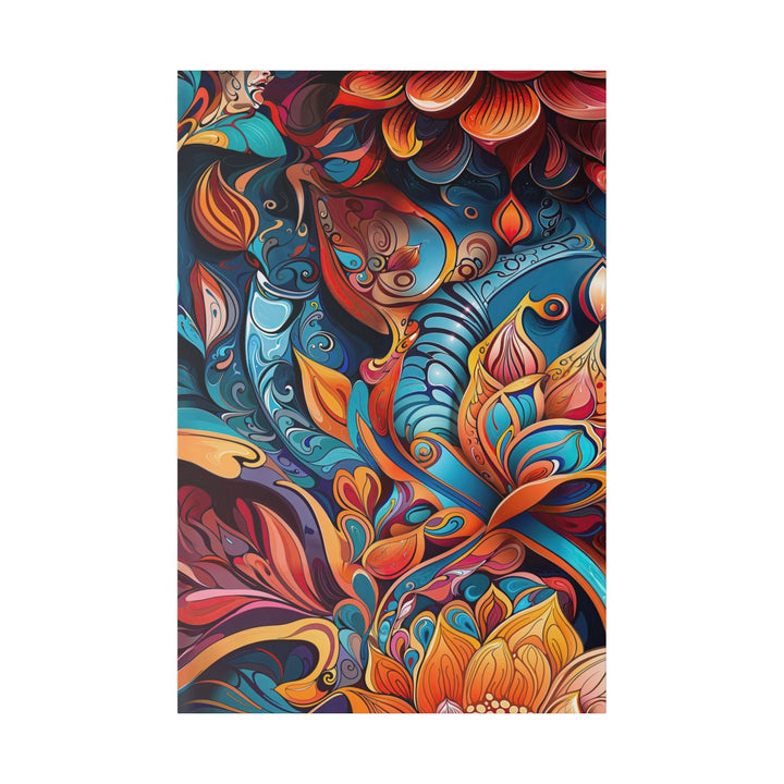 Vibrant Floral Whirls - Matte Canvas - Canvas - g(0D·IO) - 32″ x 48″ (Vertical) - 0.75'' -