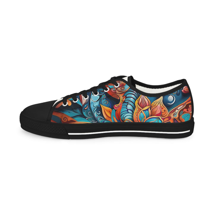 Vibrant Floral Whirls - Men's Lowtop Sneakers - Shoes - g(0D·IO) - US 5 - Black sole -