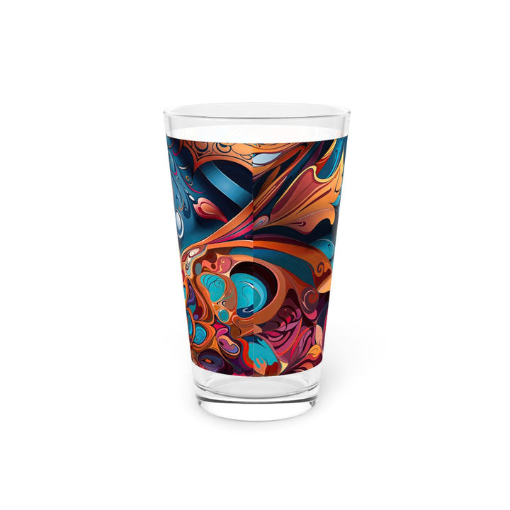 Vibrant Floral Whirls - Pint Glass - Mug - g(0D·IO) - 16oz - -