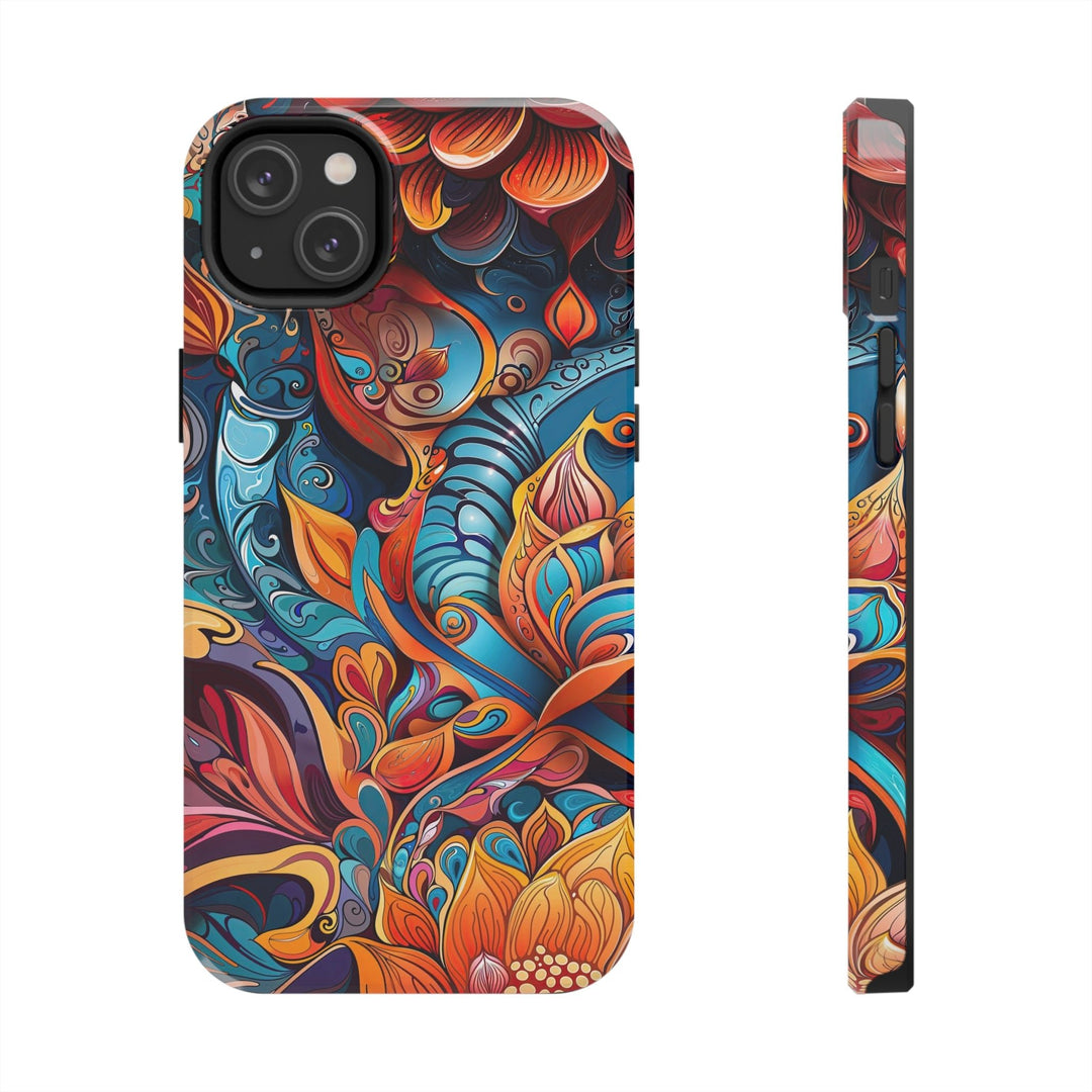 Vibrant Floral Whirls - Tough Phone Case - Phone Case - g(0D·IO) - iPhone 14 Plus - -